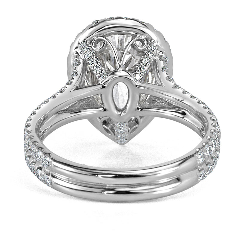 3.06ct Pear Shaped Diamond Engagement Ring