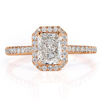 1.41ct Radiant Cut Diamond Engagement Ring