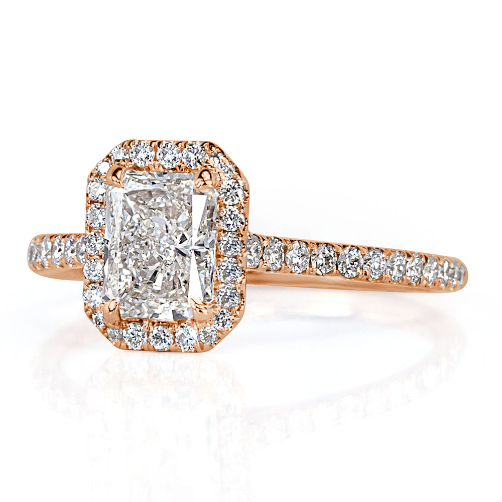 1.41ct Radiant Cut Diamond Engagement Ring