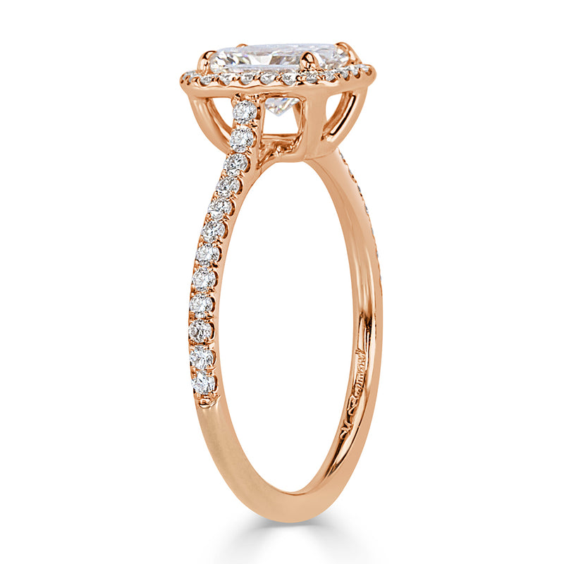 1.41ct Radiant Cut Diamond Engagement Ring