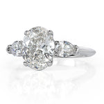 2.56ct Oval Cut Diamond Three-Stone Engagement Ring