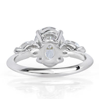 2.56ct Oval Cut Diamond Three-Stone Engagement Ring