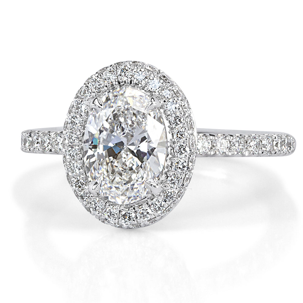 1.95ct Oval Cut Diamond Engagement Ring