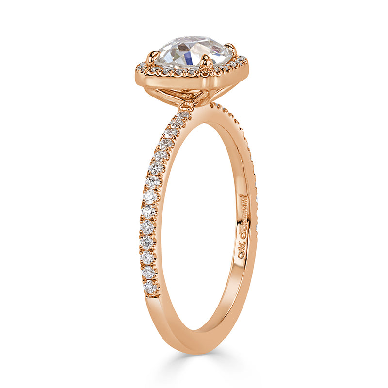 1.30ct Old Mine Cut Diamond Engagement Ring