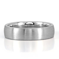 Men's Satin Finish Wedding Band in Platinum 5mm
