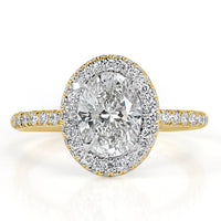 2.16 Oval Cut Diamond Engagement Ring
