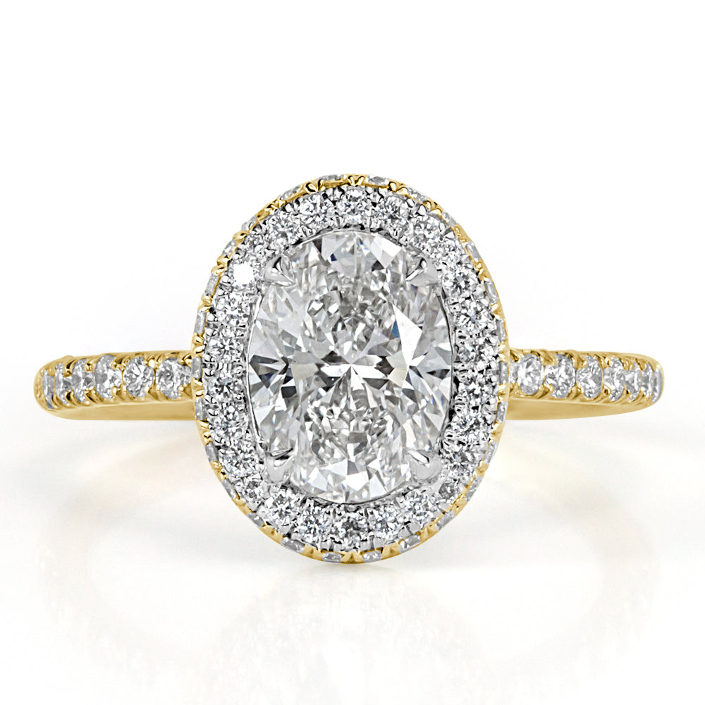2.16 Oval Cut Diamond Engagement Ring