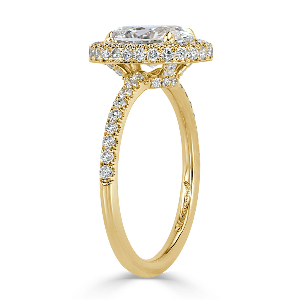 2.16 Oval Cut Diamond Engagement Ring