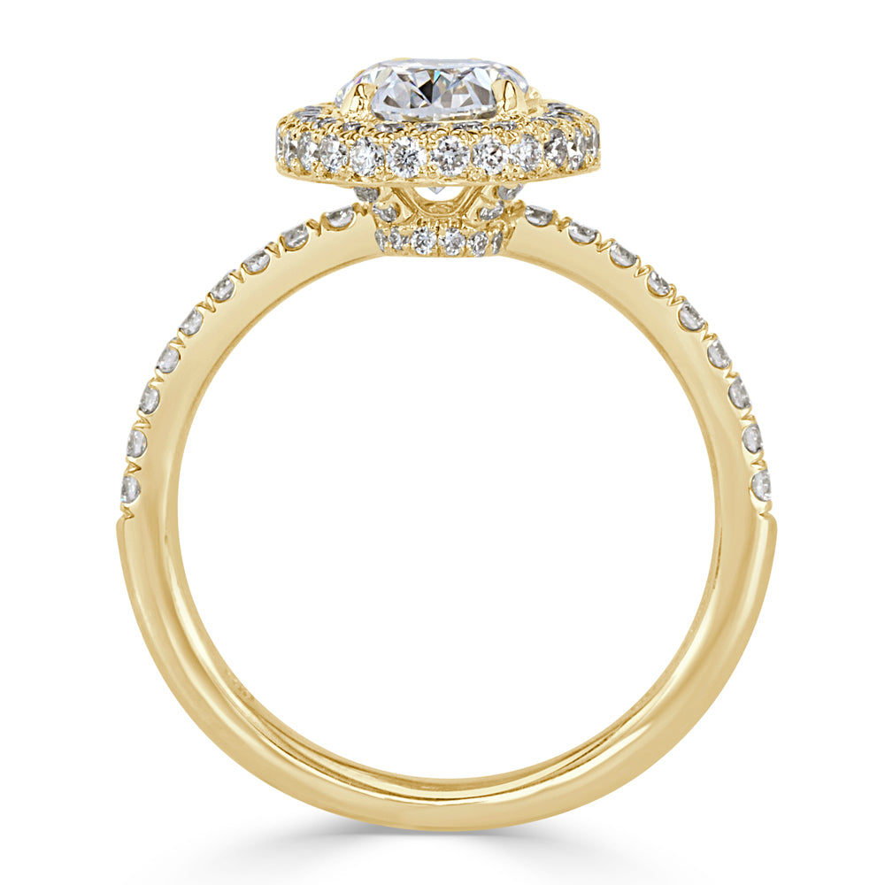 2.16 Oval Cut Diamond Engagement Ring