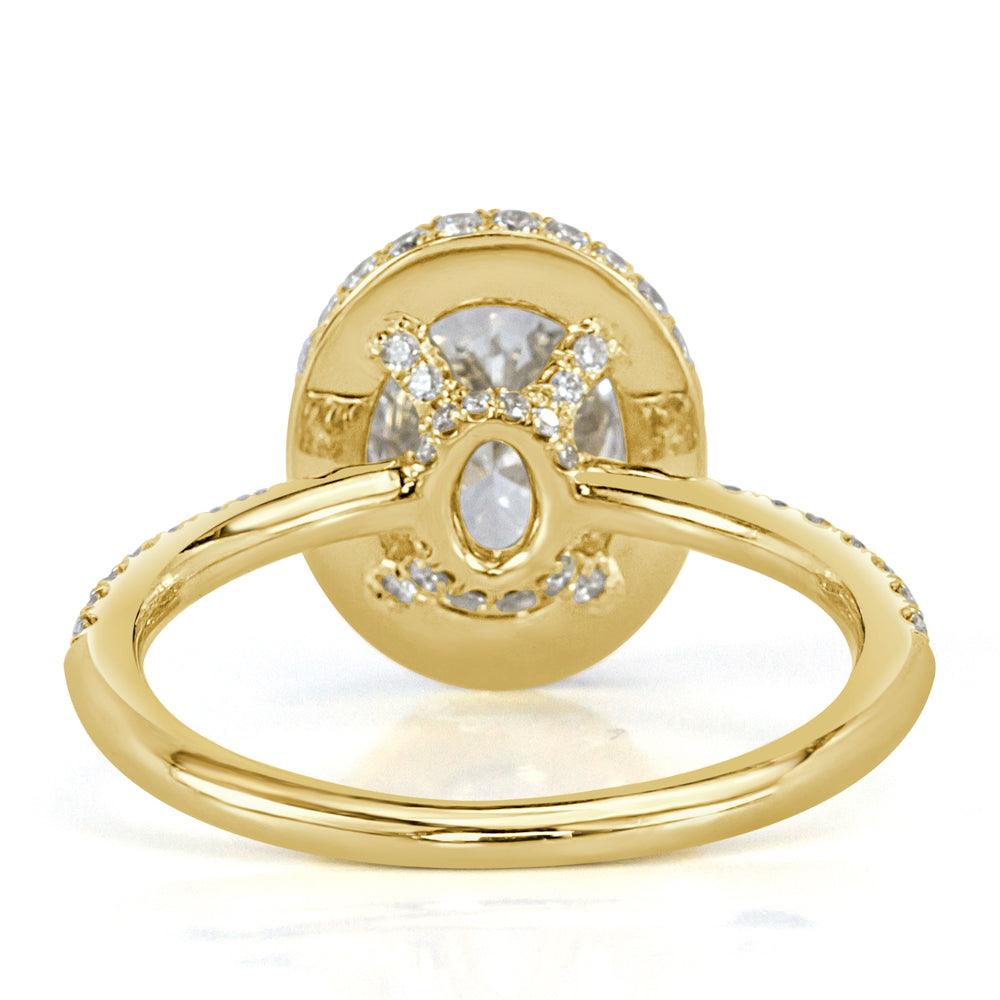 2.16 Oval Cut Diamond Engagement Ring