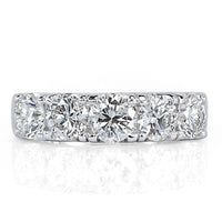 1.90ct Round Brilliant Cut Five-Stone Diamond Ring in 14k White Gold