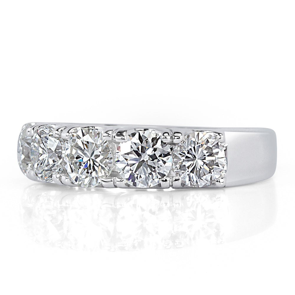 1.90ct Round Brilliant Cut Five-Stone Diamond Ring in 14k White Gold