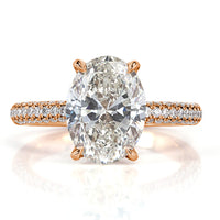 3.48ct Oval Cut Diamond Engagement Ring