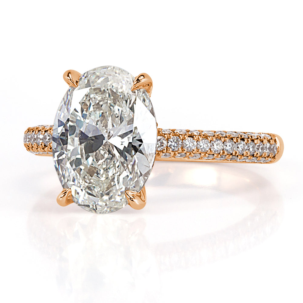 3.48ct Oval Cut Diamond Engagement Ring