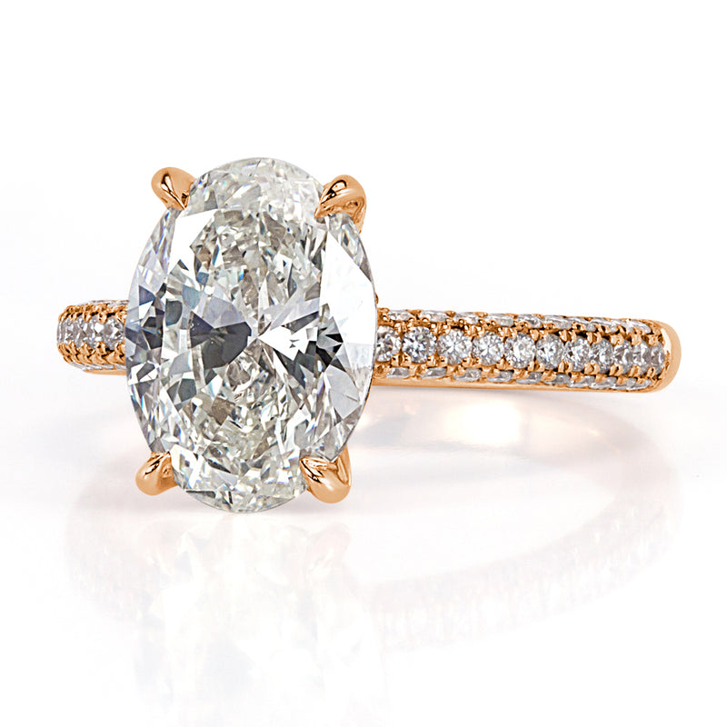 3.48ct Oval Cut Diamond Engagement Ring