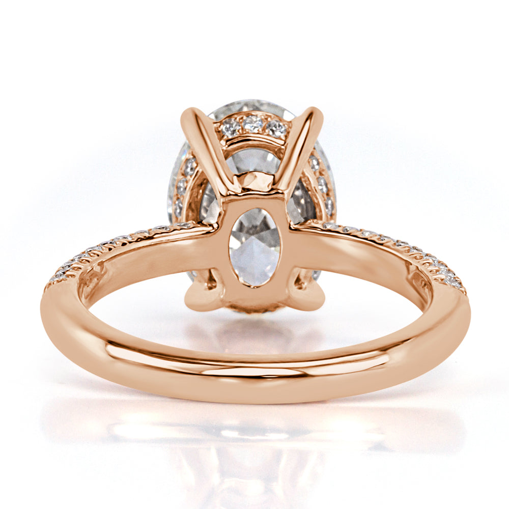 3.48ct Oval Cut Diamond Engagement Ring