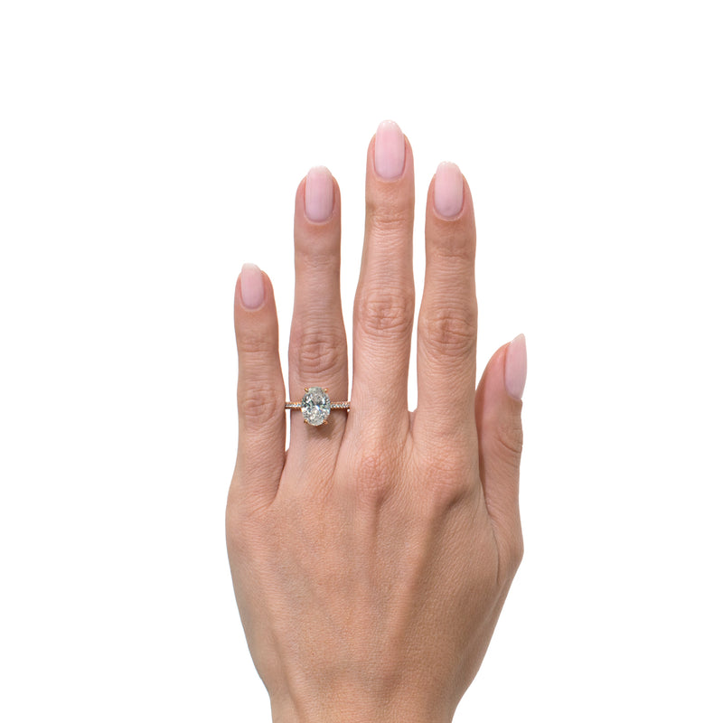 3.48ct Oval Cut Diamond Engagement Ring