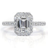 2.10ct Emerald Cut Diamond Engagement Ring