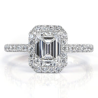 2.10ct Emerald Cut Diamond Engagement Ring