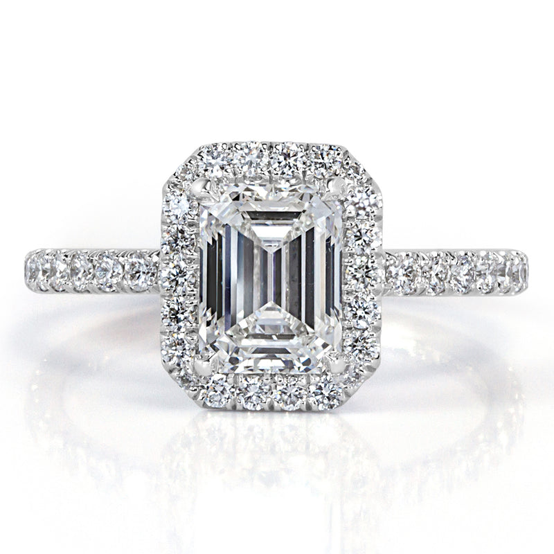 2.10ct Emerald Cut Diamond Engagement Ring