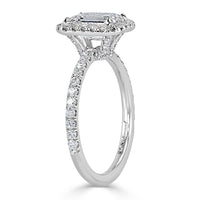 2.10ct Emerald Cut Diamond Engagement Ring
