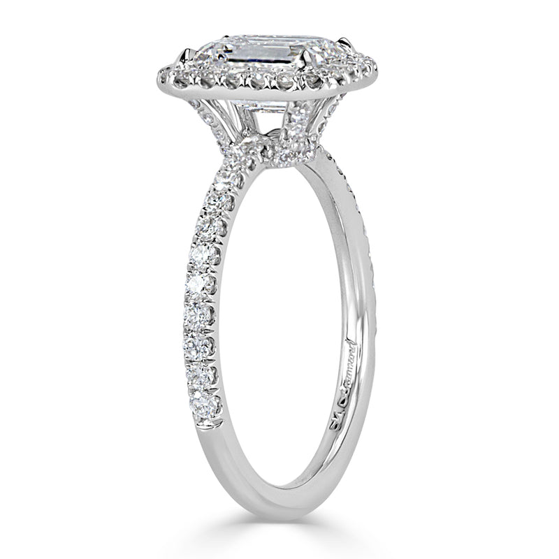 2.10ct Emerald Cut Diamond Engagement Ring