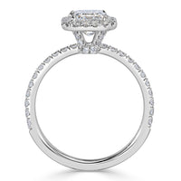 2.10ct Emerald Cut Diamond Engagement Ring