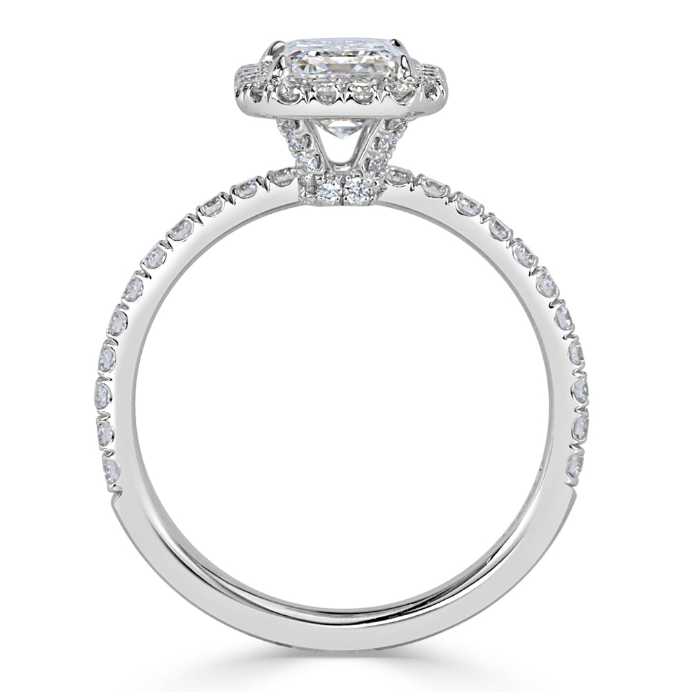 2.10ct Emerald Cut Diamond Engagement Ring