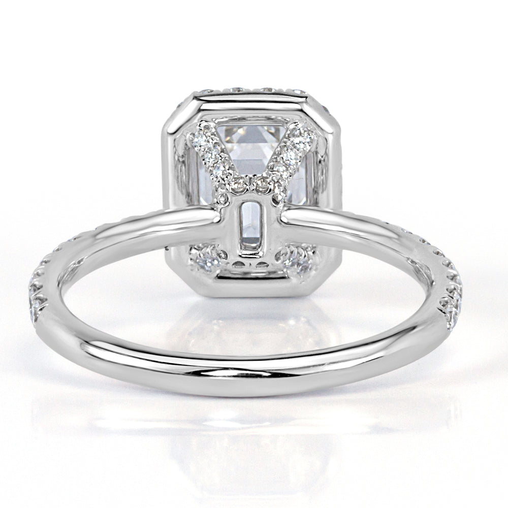 2.10ct Emerald Cut Diamond Engagement Ring