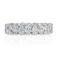 3.60ct Pear Shaped Diamond Eternity Band in 18k White Gold
