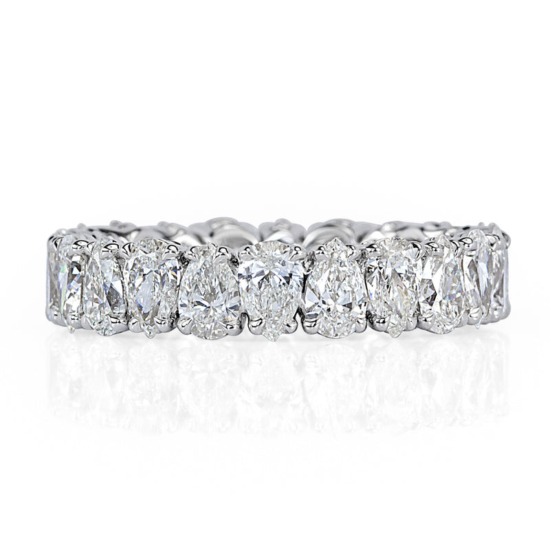 3.60ct Pear Shaped Diamond Eternity Band in 18k White Gold