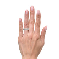 3.60ct Pear Shaped Diamond Eternity Band in 18k White Gold