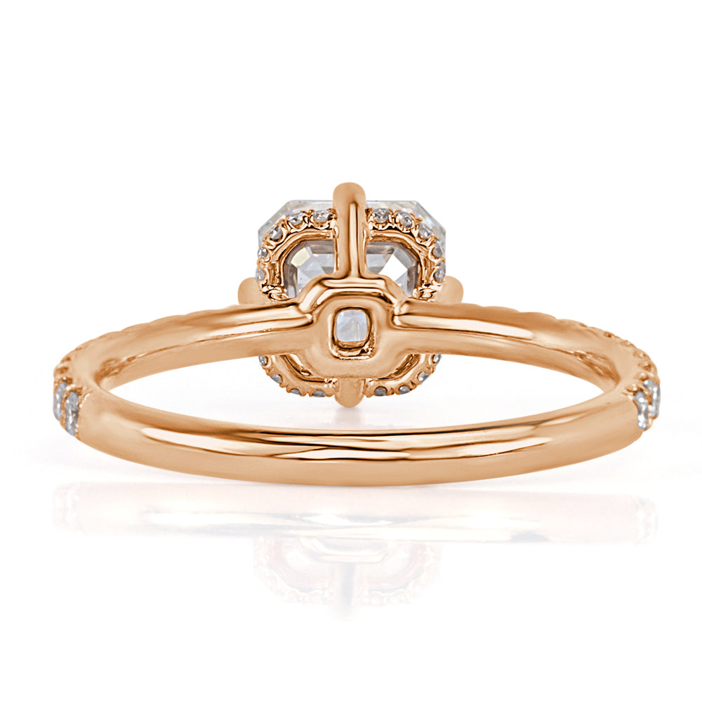 2.05ct Asscher Cut Diamond Engagement Ring