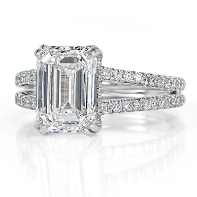 3.95ct Emerald Cut Diamond Engagement Ring