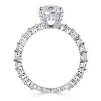 3.30ct Old Mine Cut Diamond Engagement Ring