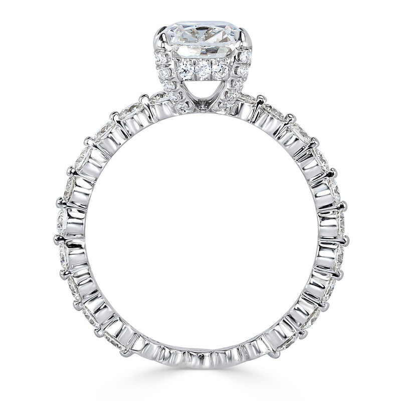3.30ct Old Mine Cut Diamond Engagement Ring