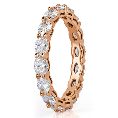 2.00ct Oval Cut Diamond Eternity Band in 18k Rose Gold