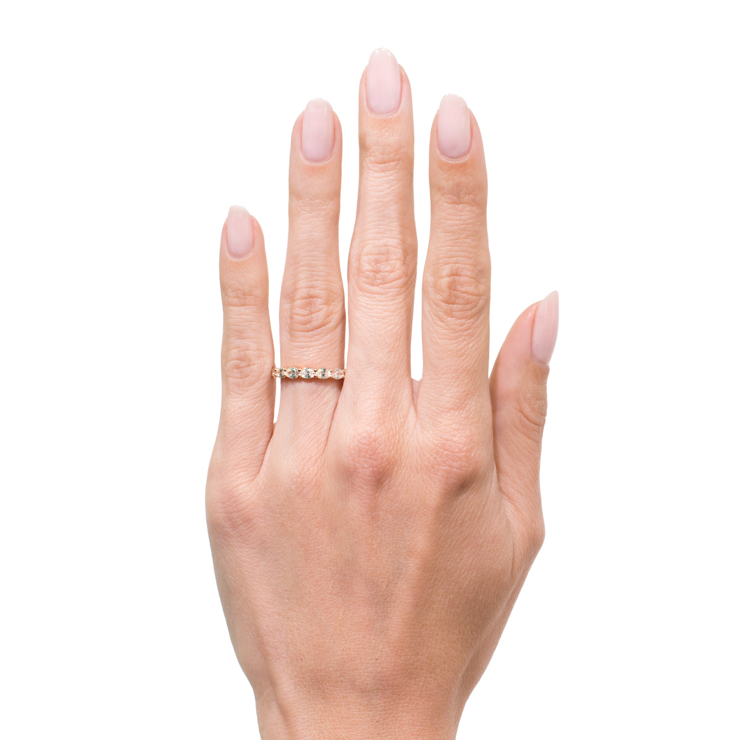 2.00ct Oval Cut Diamond Eternity Band in 18k Rose Gold