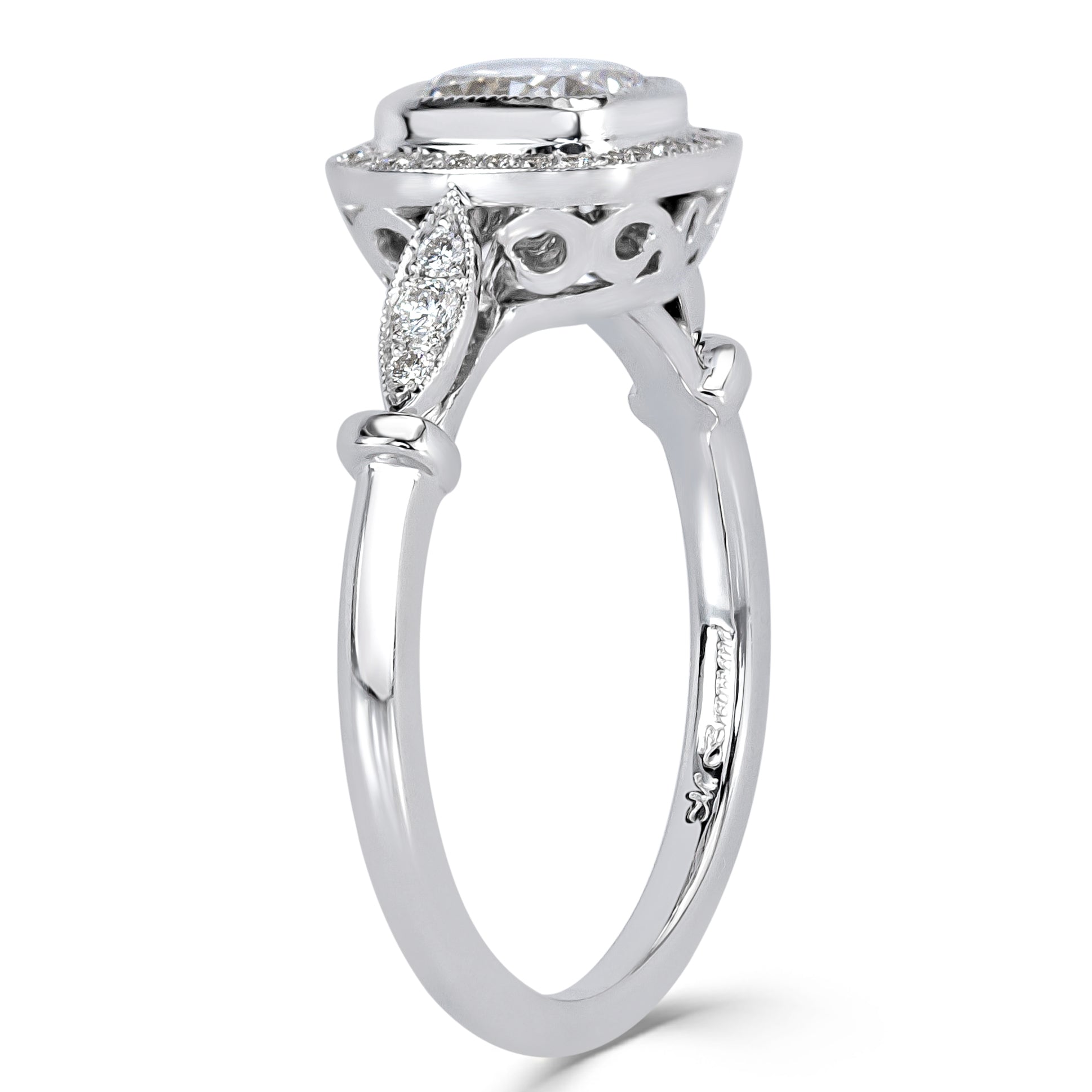 1.17ct Cushion Cut Diamond Engagement Ring