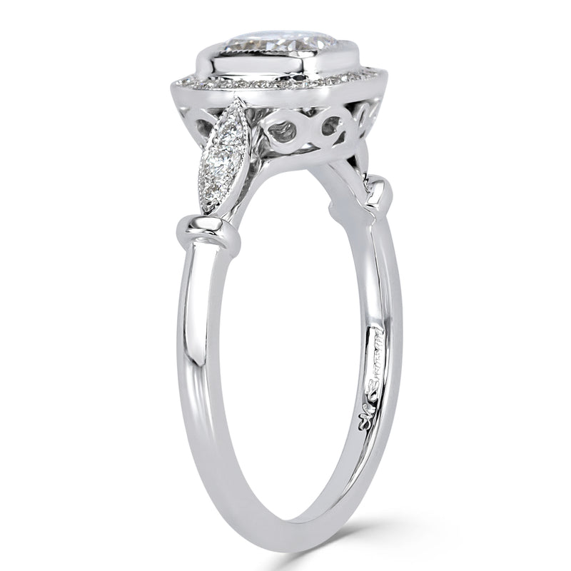 1.17ct Cushion Cut Diamond Engagement Ring