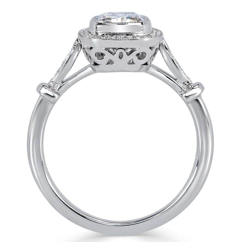 1.17ct Cushion Cut Diamond Engagement Ring