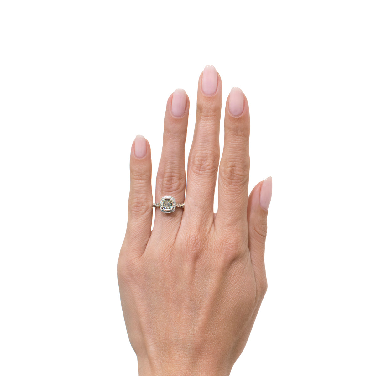 1.17ct Cushion Cut Diamond Engagement Ring