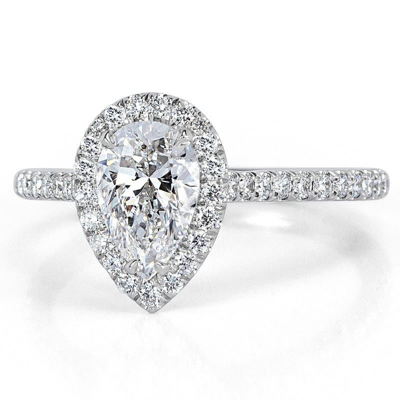 1.46ct Pear Shaped Diamond Engagement Ring