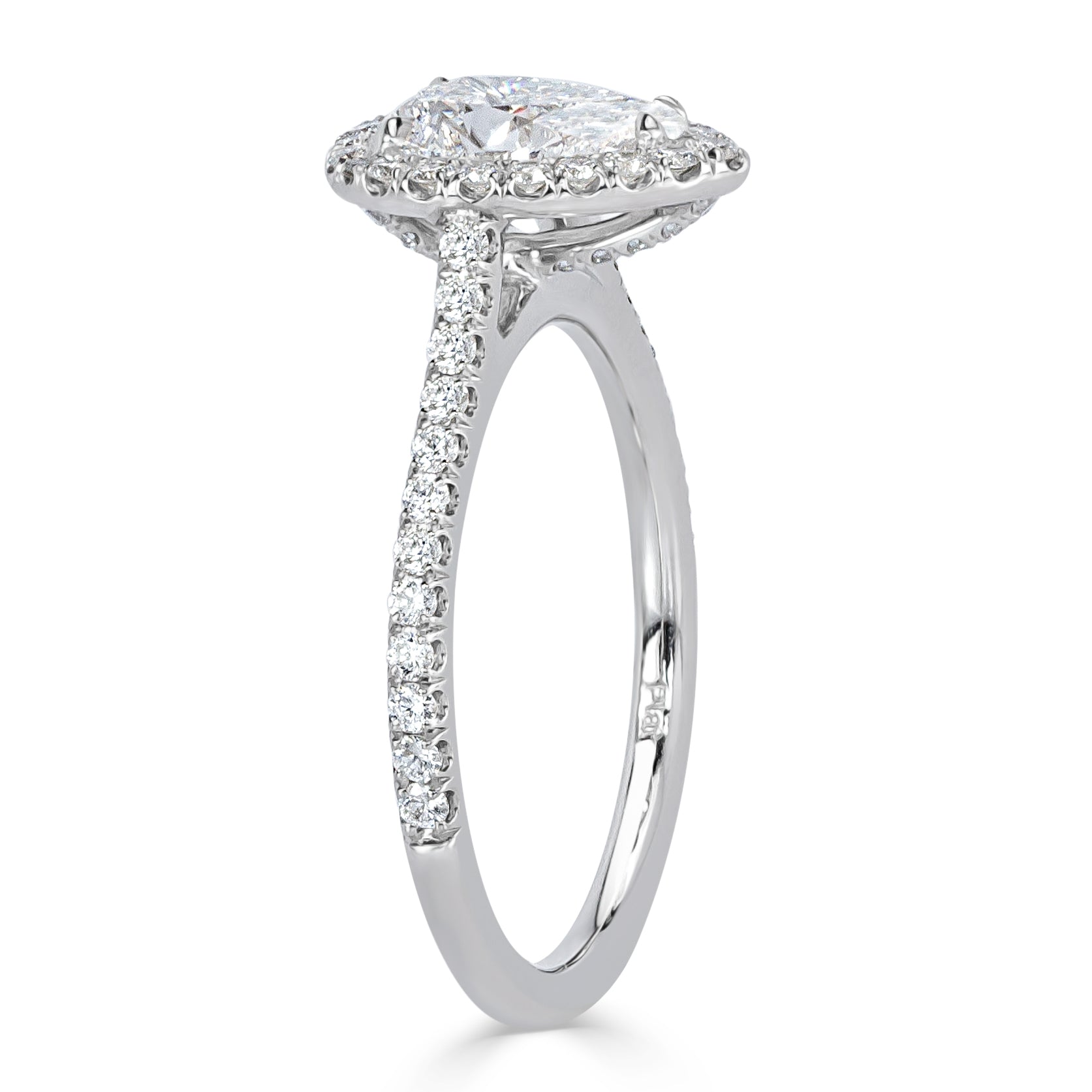 1.46ct Pear Shaped Diamond Engagement Ring