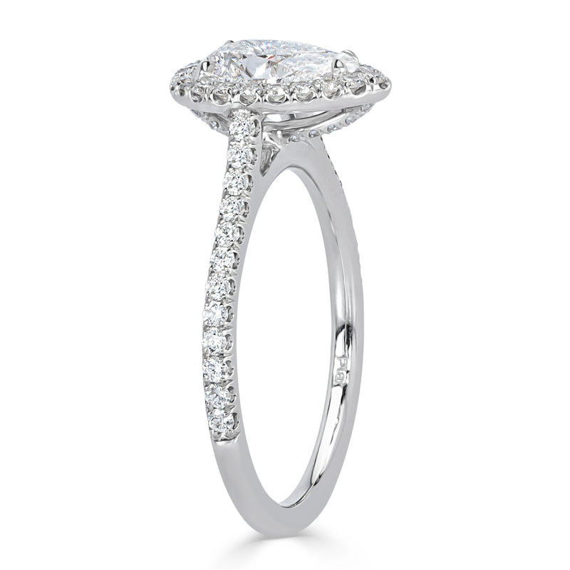 1.46ct Pear Shaped Diamond Engagement Ring