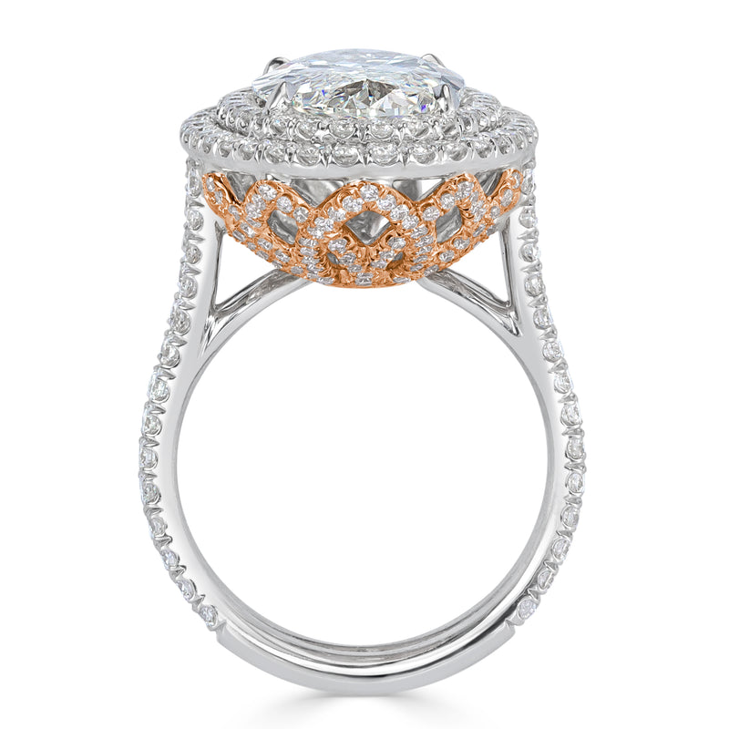 5.54ct Oval Cut Diamond Engagement Ring