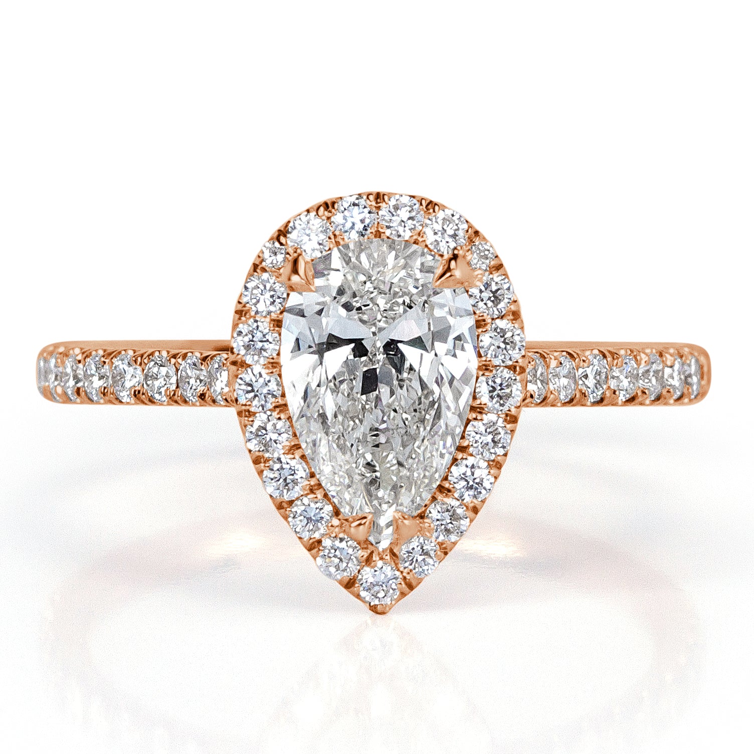 1.51ct Pear Shaped Diamond Engagement Ring