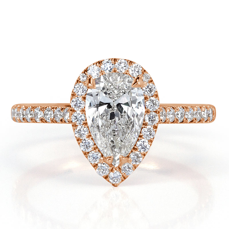 1.51ct Pear Shaped Diamond Engagement Ring