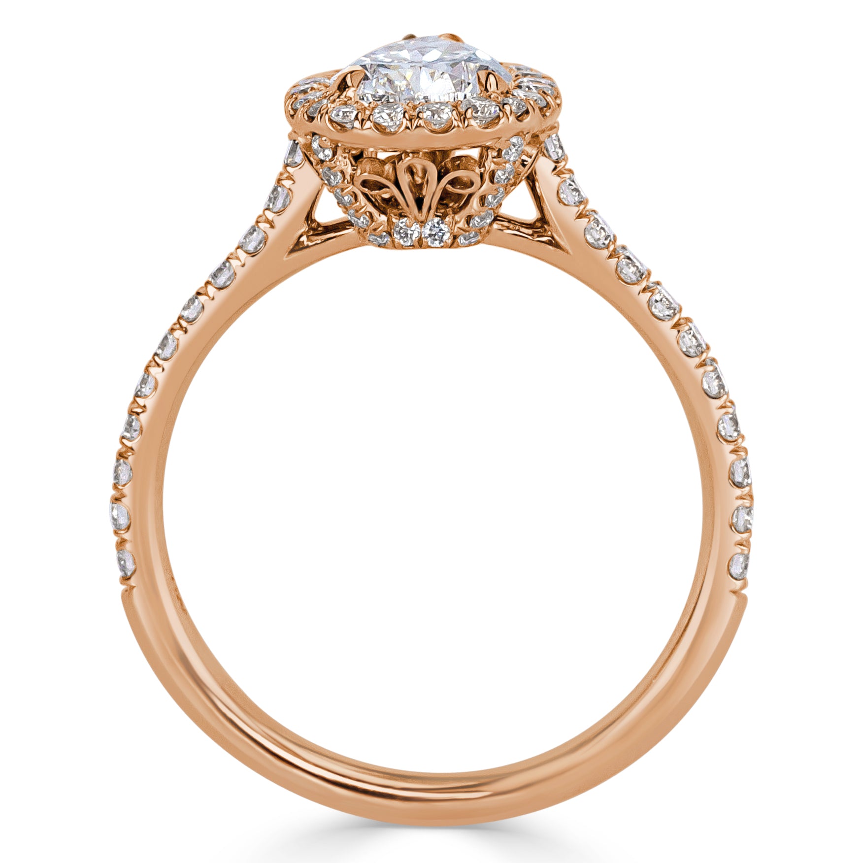 1.51ct Pear Shaped Diamond Engagement Ring