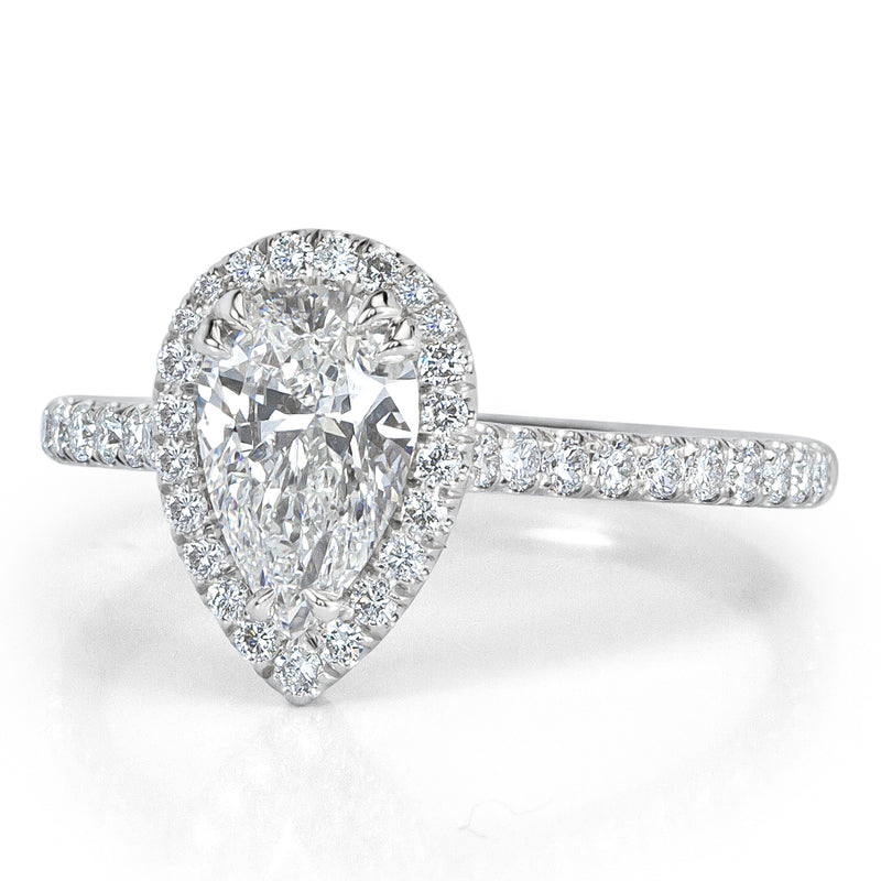 1.42ct Pear Shaped Diamond Engagement Ring